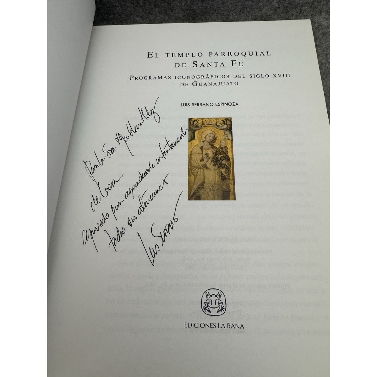 Signed El Templo Parroquial de Santa Fe Guanajuato 2001 HC Spanish