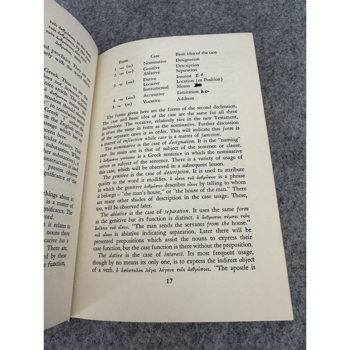 Essentials of New Testament Greek Ray Summers 1950 HC Broadman Press