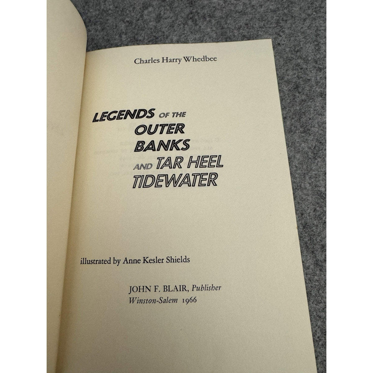 Legends of the Outer Banks & Tar Heel Tidewater 1966 Whedbee HC DJ
