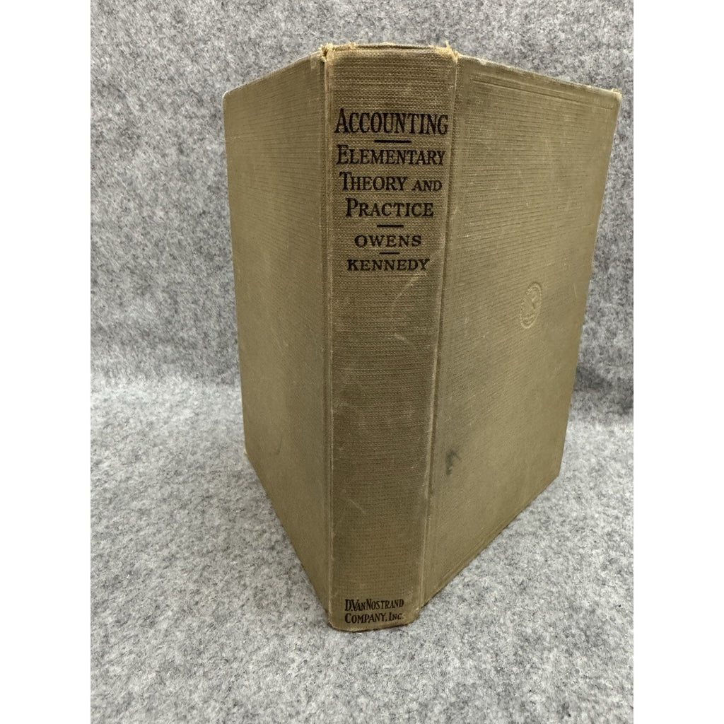 Accounting Elementary Theory Practice Owens Kennedy 1950 3rd Ed HC