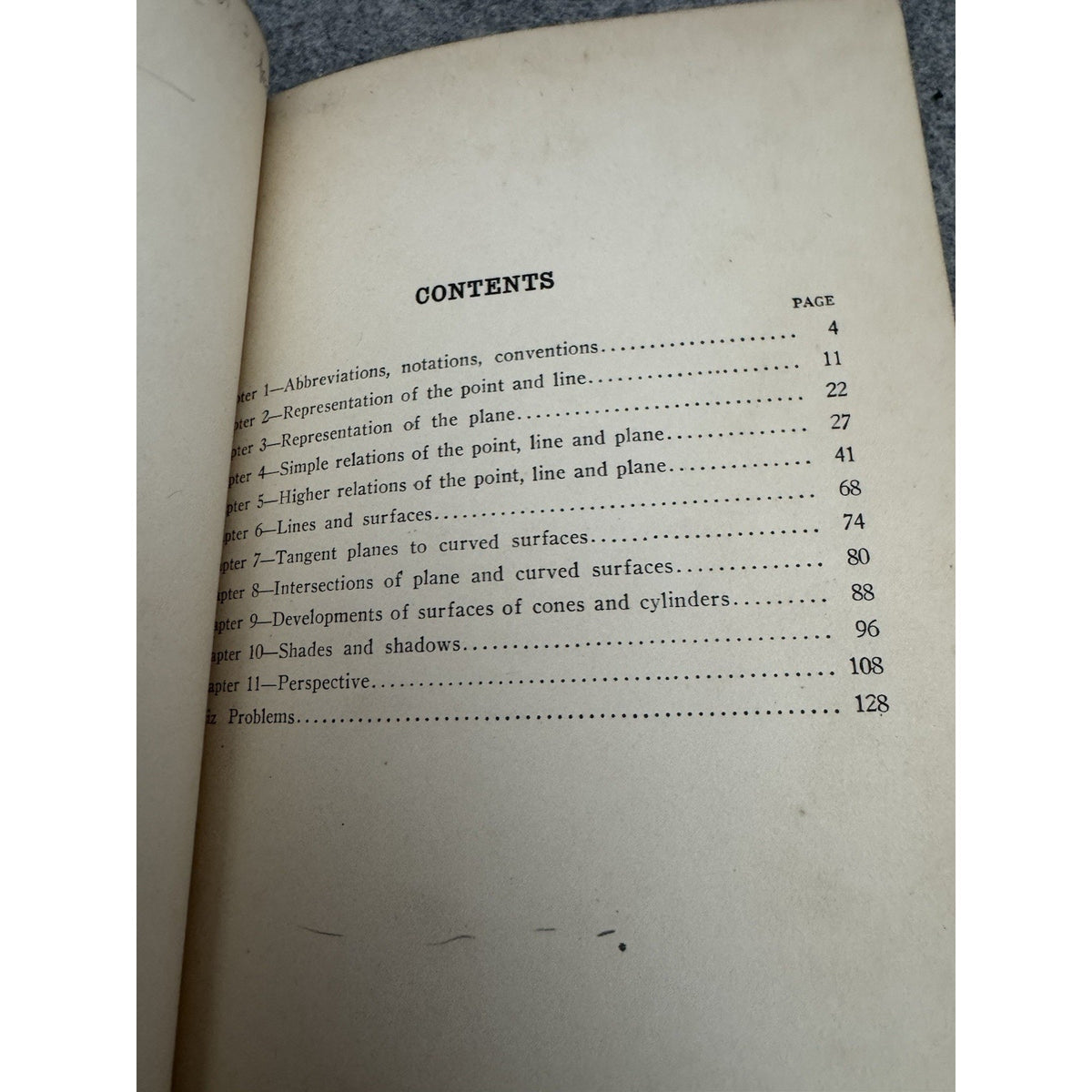 Descriptive Geometry 1915 H.W. Miller Third Edition Hardcover Engineering