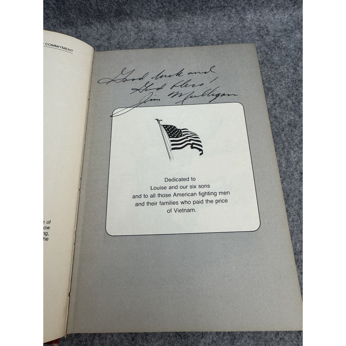 1981 The Hanoi Commitment James A Mulligan Signed Vietnam POW Memoir HC