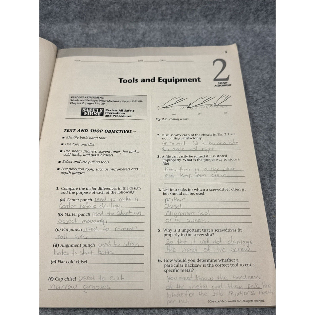 Workbook for Diesel Mechanics, Fourth Edition - Erich J. Schulz / Ben L. Evridge