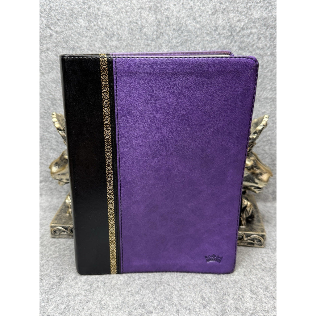 CSB Tony Evans Study Bible Purple LeatherTouch Holman Black Letter