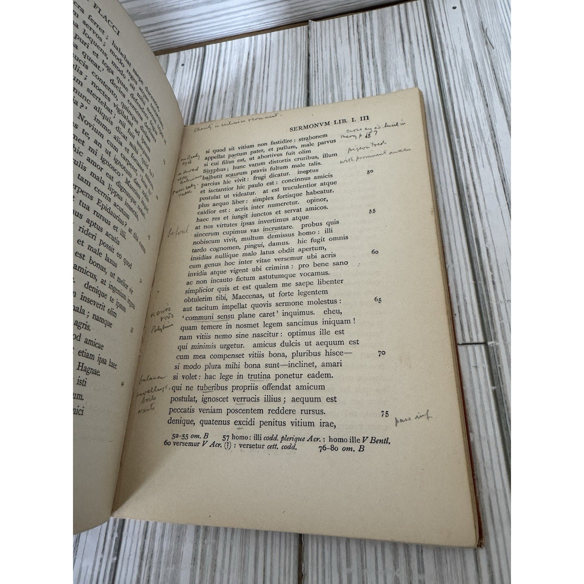 Q Horati Flacci Opera Oxford Clarendon Latin Softcover Antique