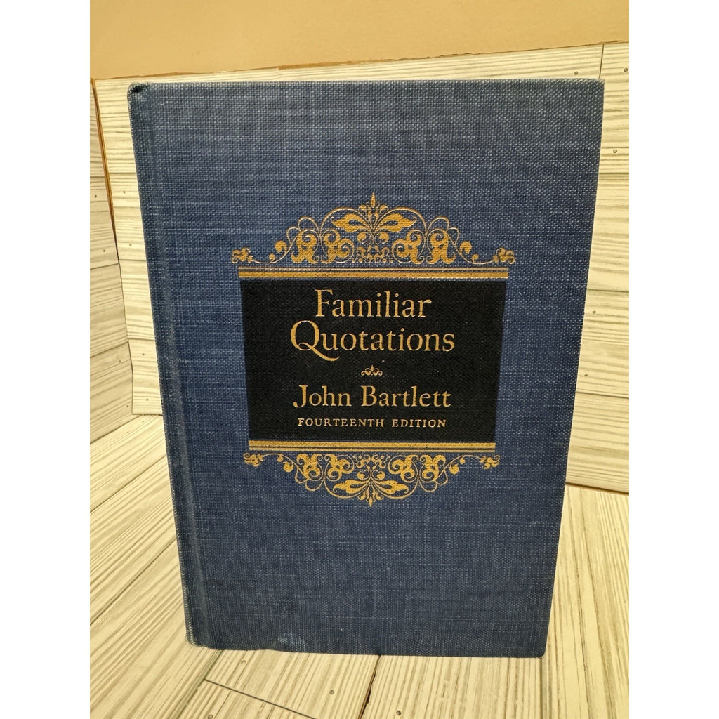 Bartlett’s Familiar Quotations 14th Edition 1968 HC Little Brown John Bartlett
