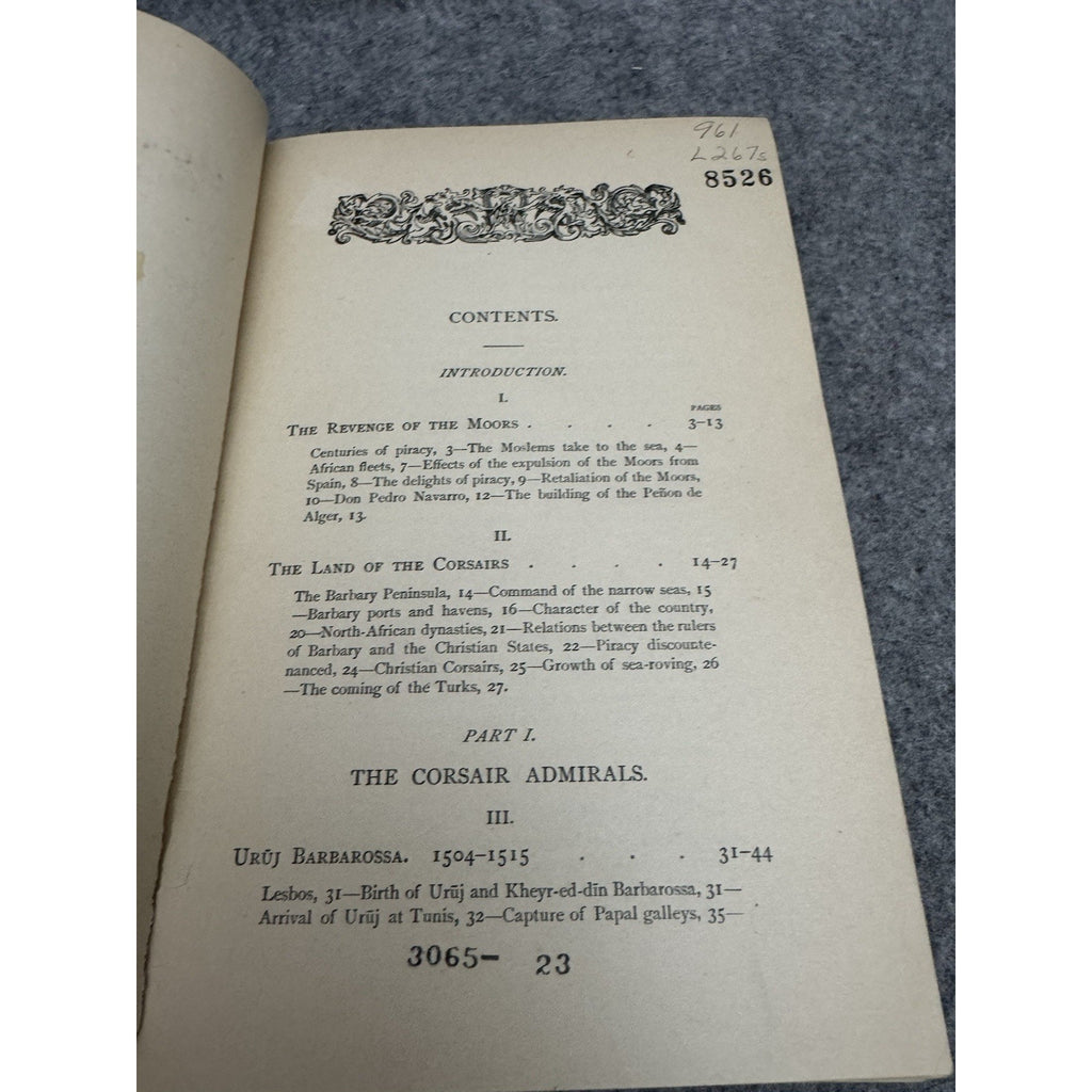 Story of the Barbary Corsairs 1894 Lane-Poole HC Putnam History