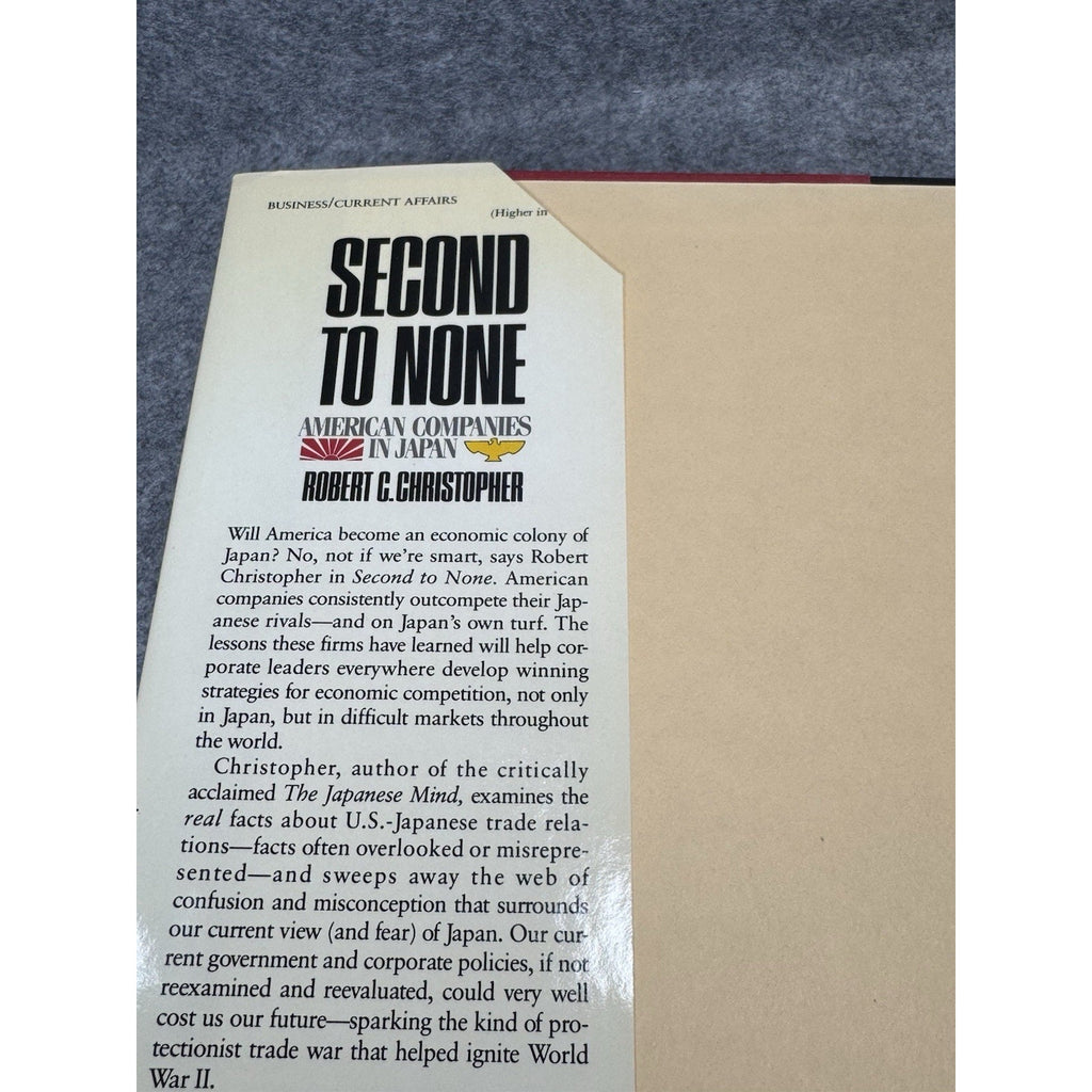 Second to None American Companies in Japan Robert C Christopher 1986 First