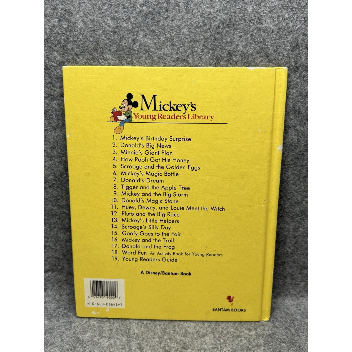 1990 Mickey’s Young Readers Library Vol 19 Young Readers Guide Disney HC
