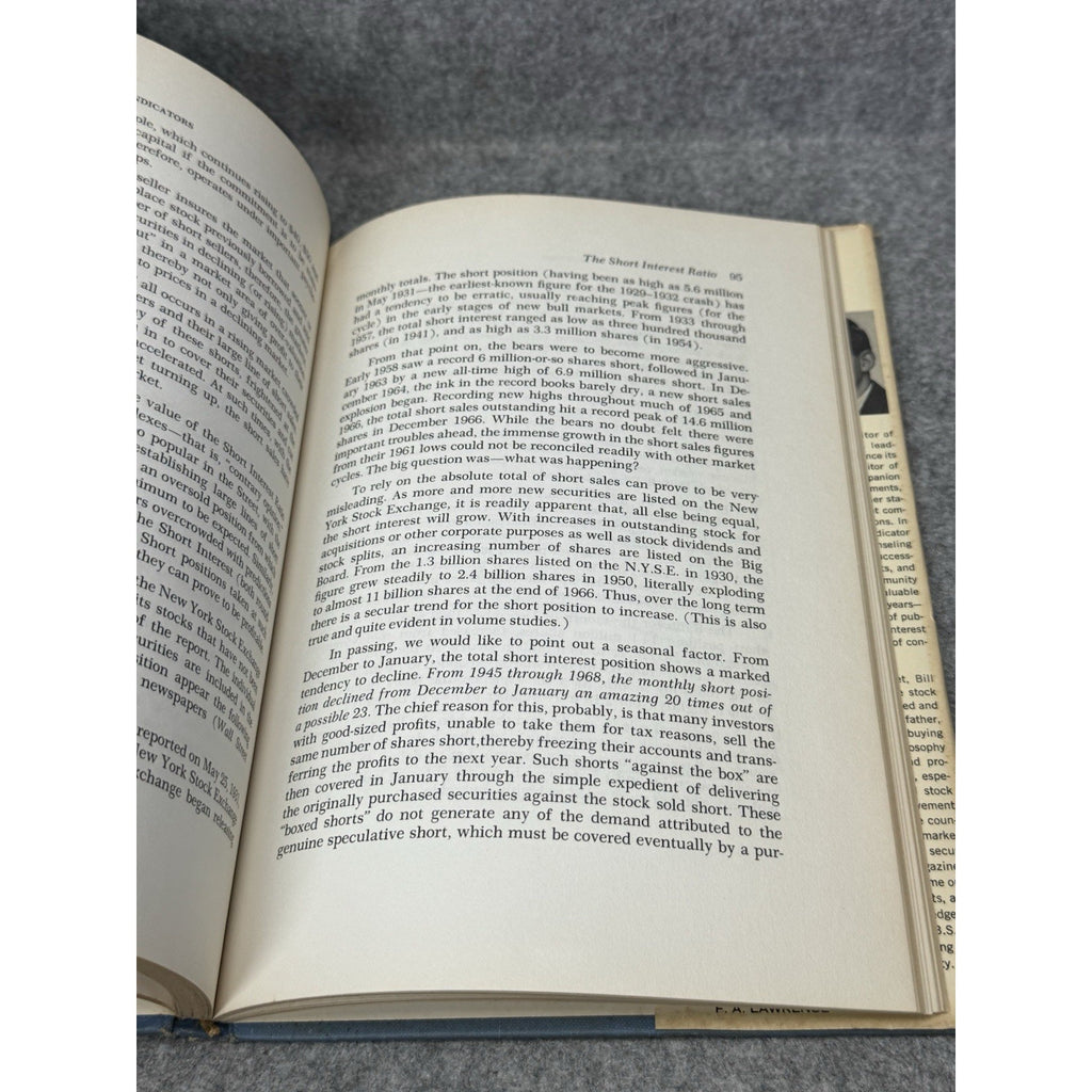 The Stock Market Indicators William Gordon 1968 Hardcover DJ Technical Analysis