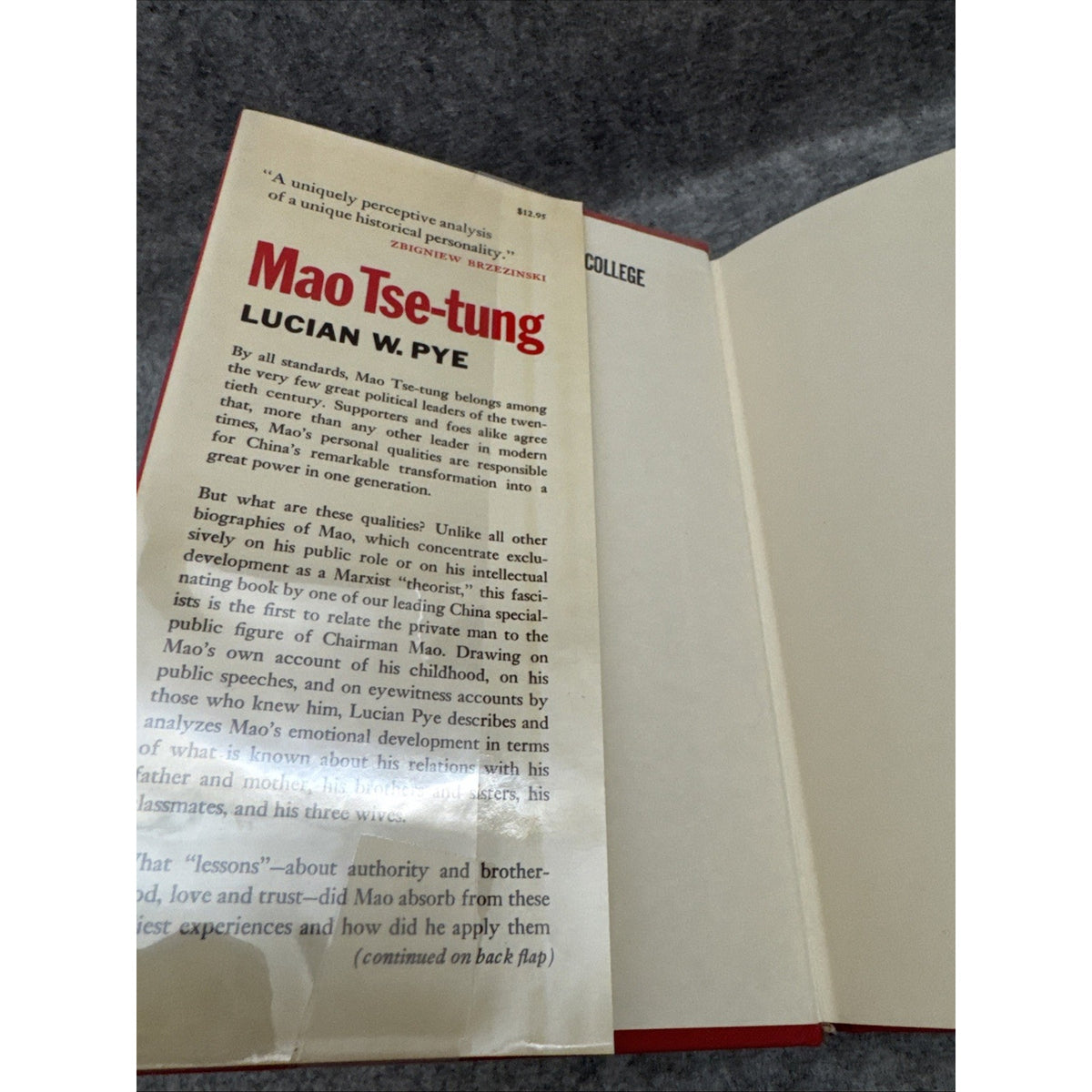 Mao Tse-Tung : The Man in the Leader Hardcover Lucian W. Pye