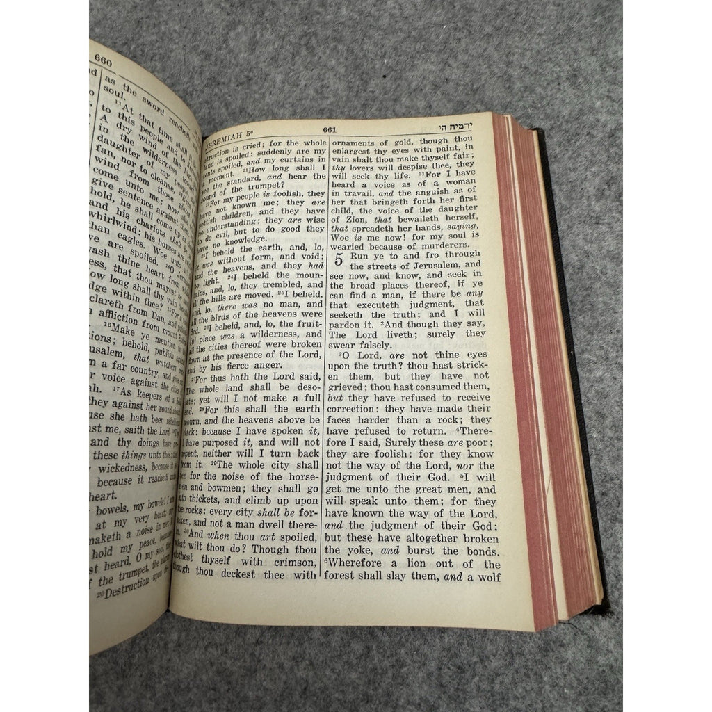 1942 Holy Scriptures Hebrew Publishing Co Bible English Hebrew Judaica HC