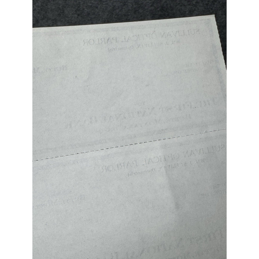 1930s Butte Montana Sullivan Optical Parlor Unused Bank Checks Sheet of 3