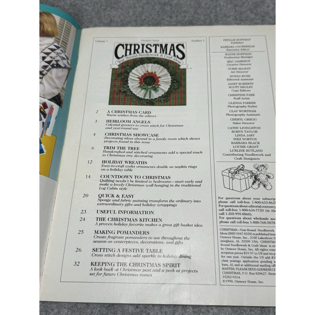 1990 Christmas Year-Round Needlework & Craft Ideas Magazine Premier Issue