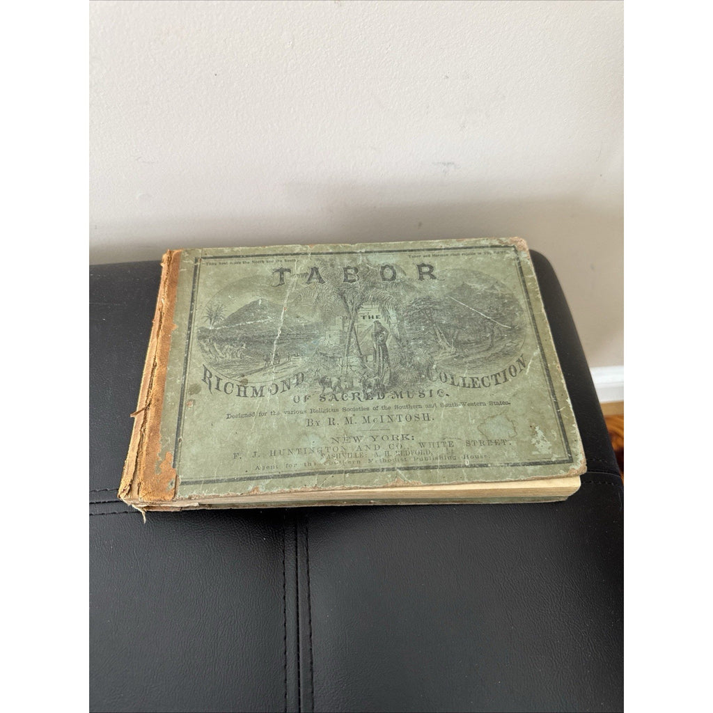c1865 TABOR Richmond Sacred Music McIntosh Civil War Era Hymnal Rare