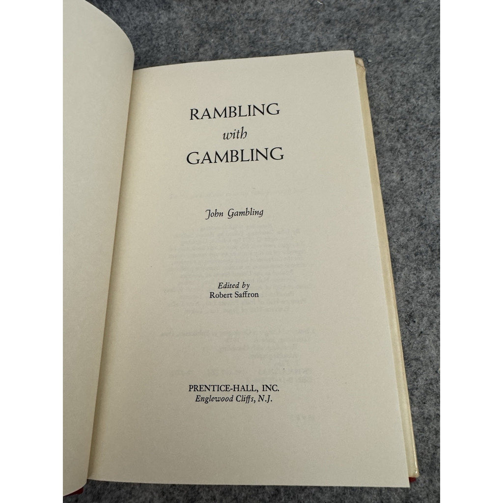 Signed Rambling With Gambling John Gambling 1972 HCDJ WOR Radio Memoir