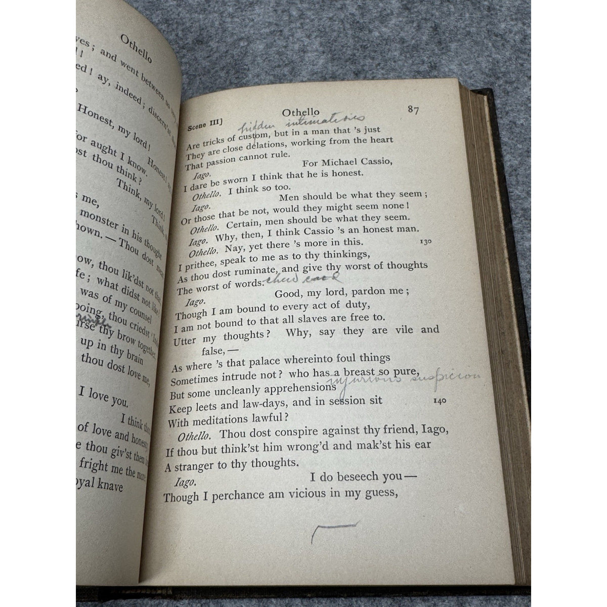 Antique 1907 Shakespeare Othello W.J. Rolfe Illustrated Hardcover Notes
