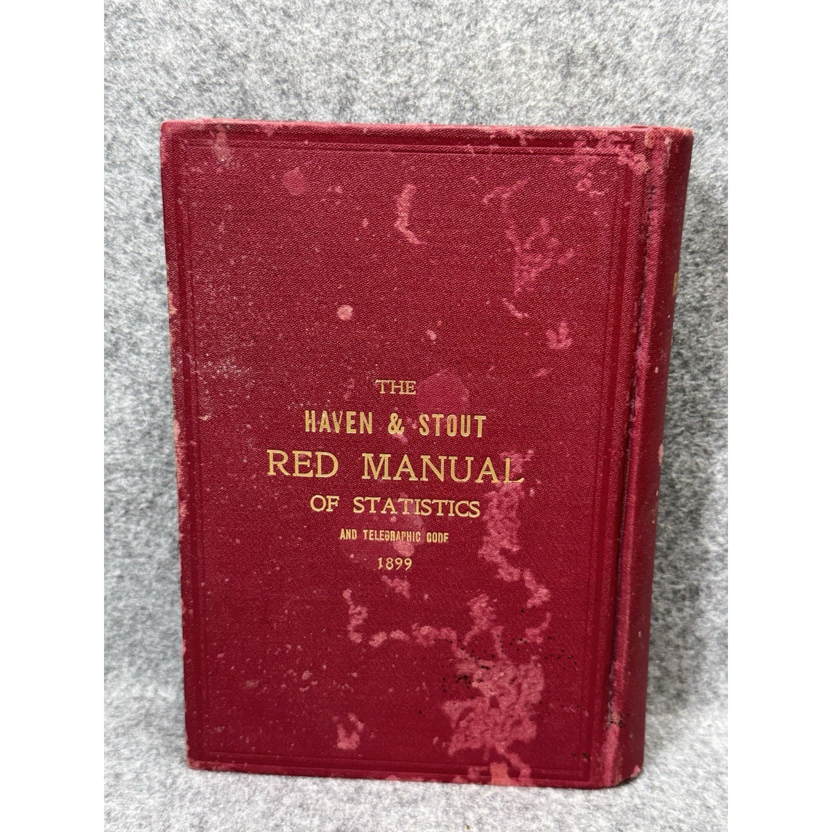 1899 Haven & Stout Red Manual of Statistics Telegraphic Code Hardcover
