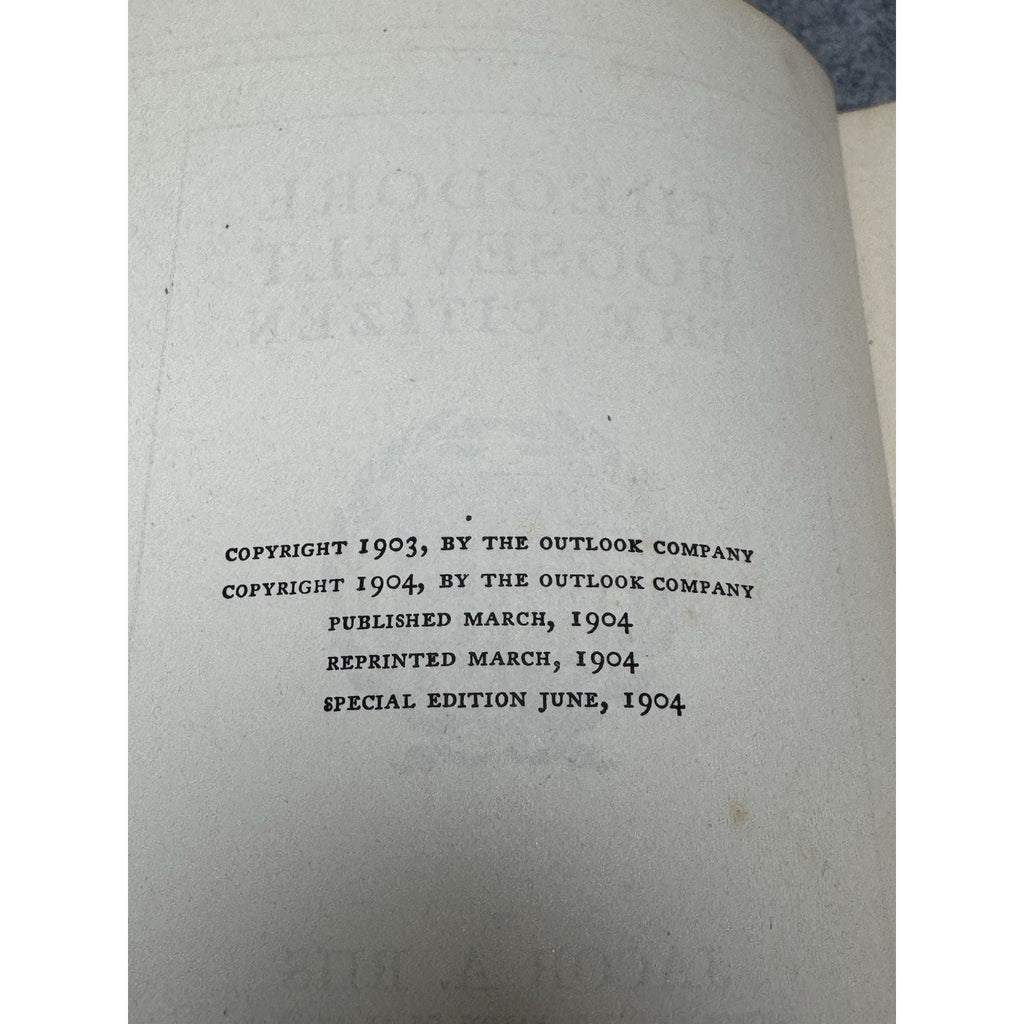 Theodore Roosevelt the Citizen Jacob A. Riis 1904 Special Edition Hardcover
