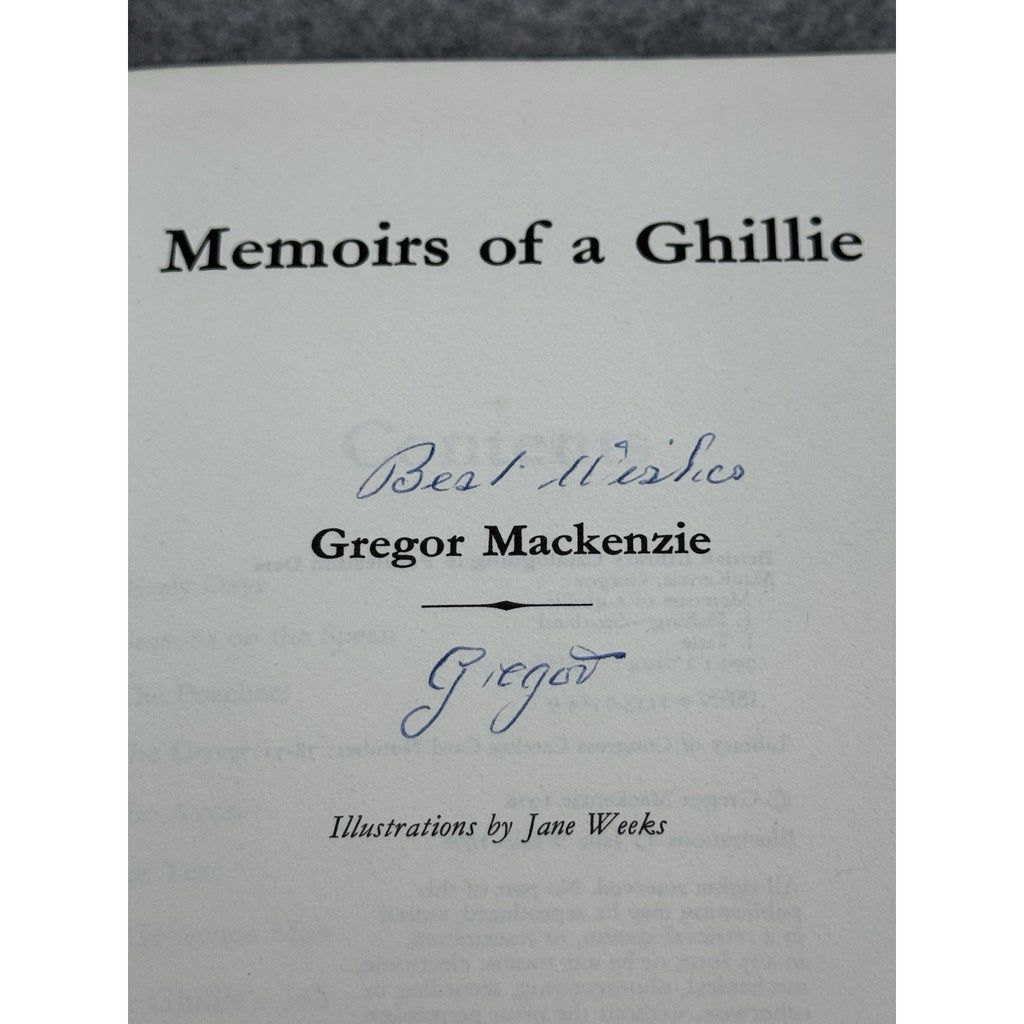 1978 Memoirs of a Ghillie Gregor Mackenzie Signed First Edition Fishing