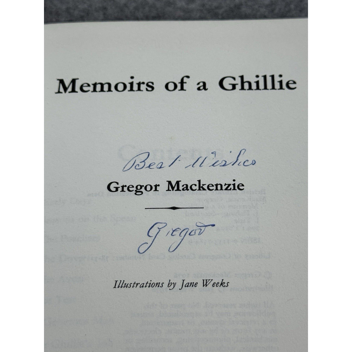1978 Memoirs of a Ghillie Gregor Mackenzie Signed First Edition Fishing
