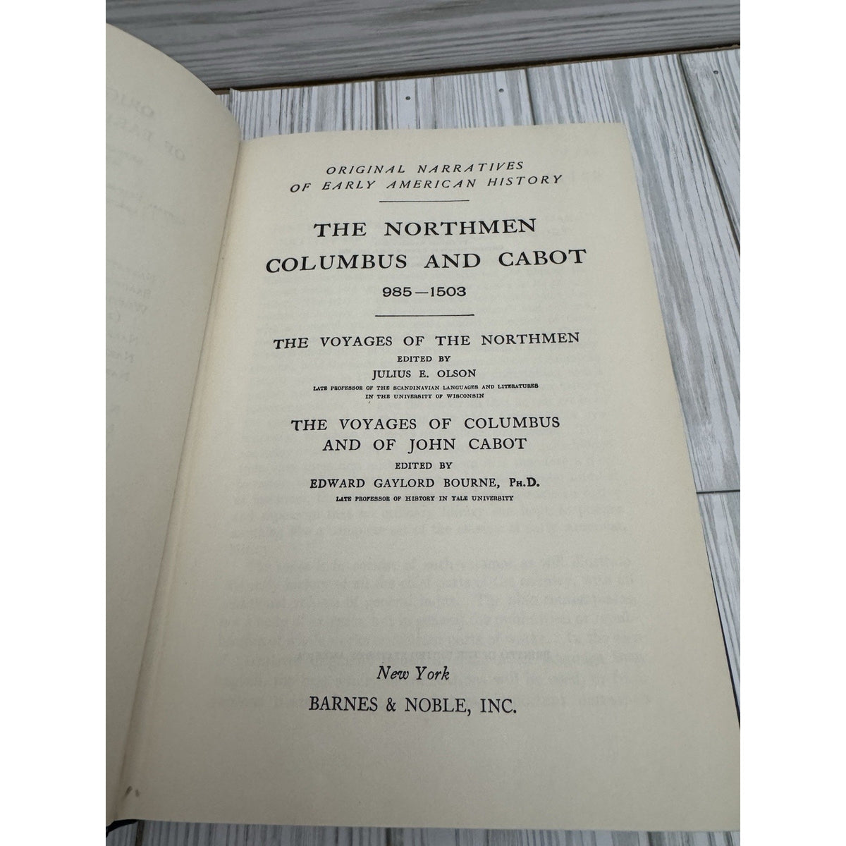 The Northmen Columbus & Cabot 985-1503 1959 HC Olson Bourne
