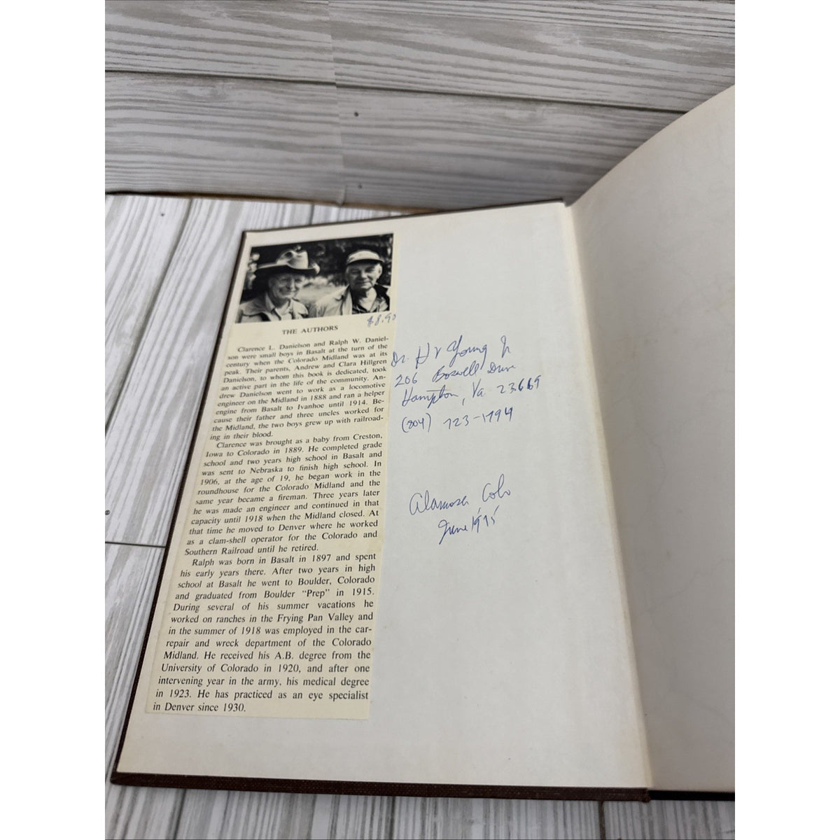 Basalt: Colorado Midland Town Clarence Danielson Ralph Danielson 1965 1971 HB DJ