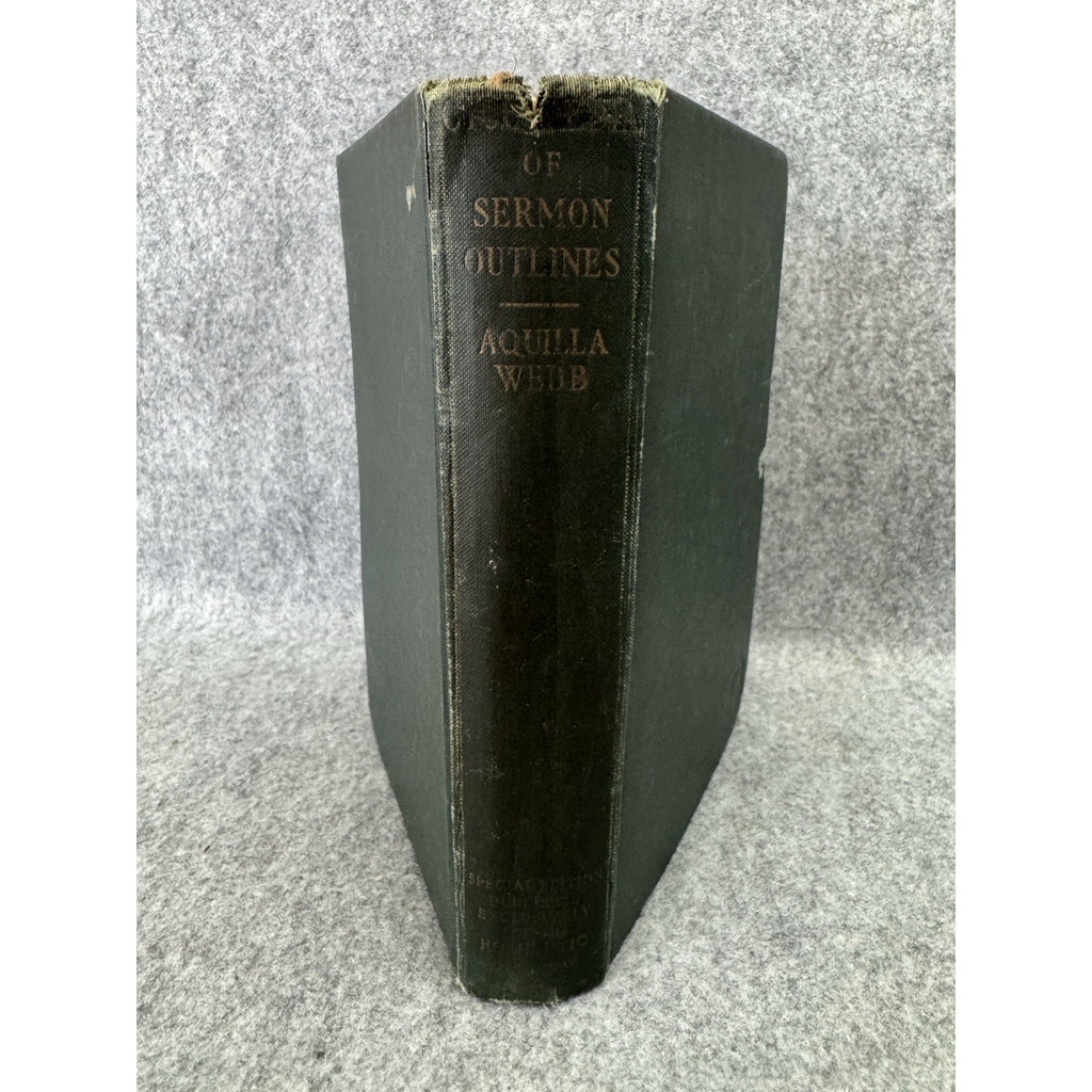 1923 Cyclopedia of Sermon Outlines Vol II Aquilla Webb Hardcover