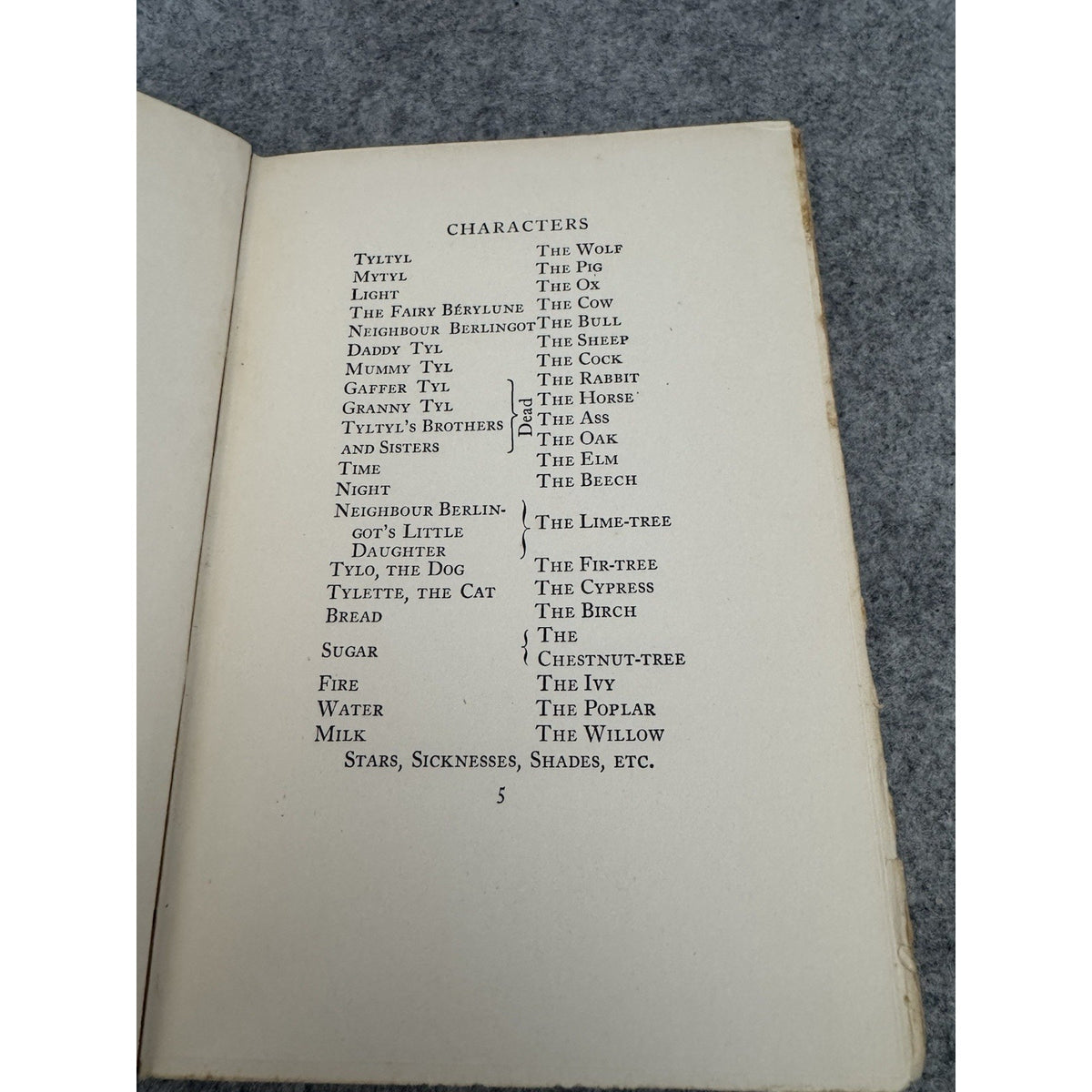 1909 The Blue Bird Maurice Maeterlinck First Edition Hardcover Dodd Mead