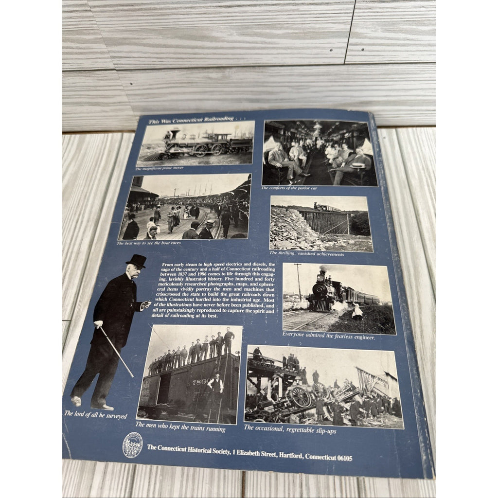 1986 Connecticut Railroads Illustrated History Trains Softcover