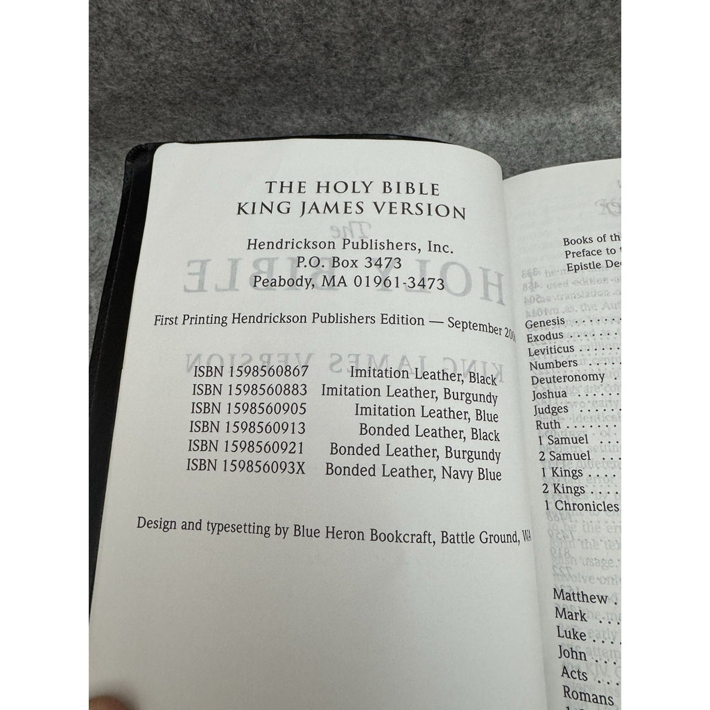 Giant Print Reference Bible-KJV by Hendrickson Publishers (2006, Bonded Leather)