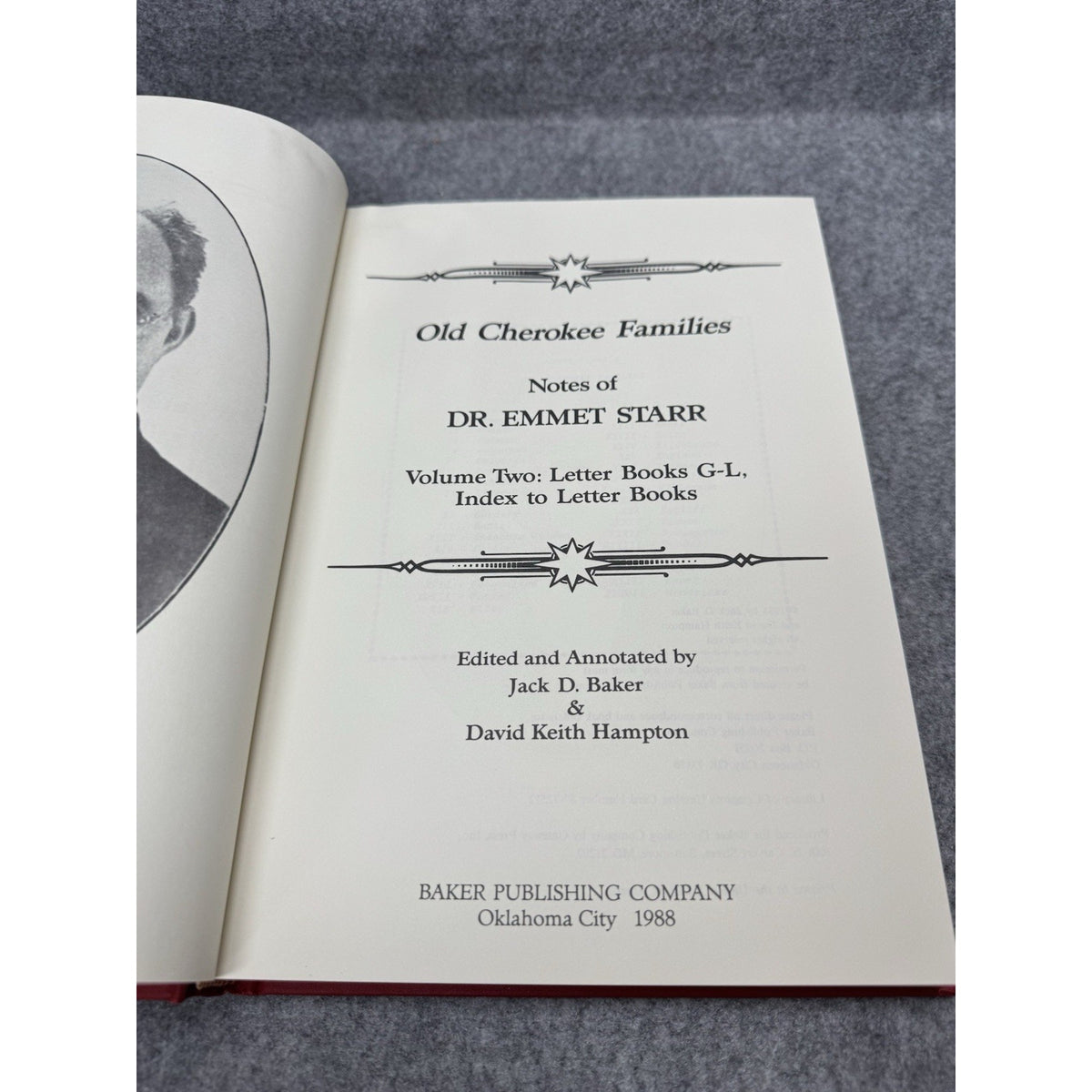 1987-88 Rare Old Cherokee Families Emmet Starr 3 Vol Genealogy Set