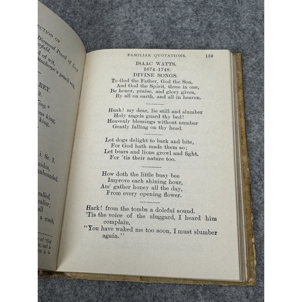 Familiar Quotations John Bartlett Antique Floral Hardcover Hurst Yellow Roses