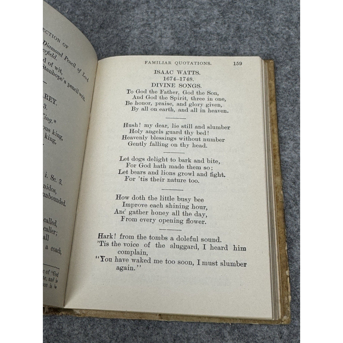 Familiar Quotations John Bartlett Antique Floral Hardcover Hurst Yellow Roses