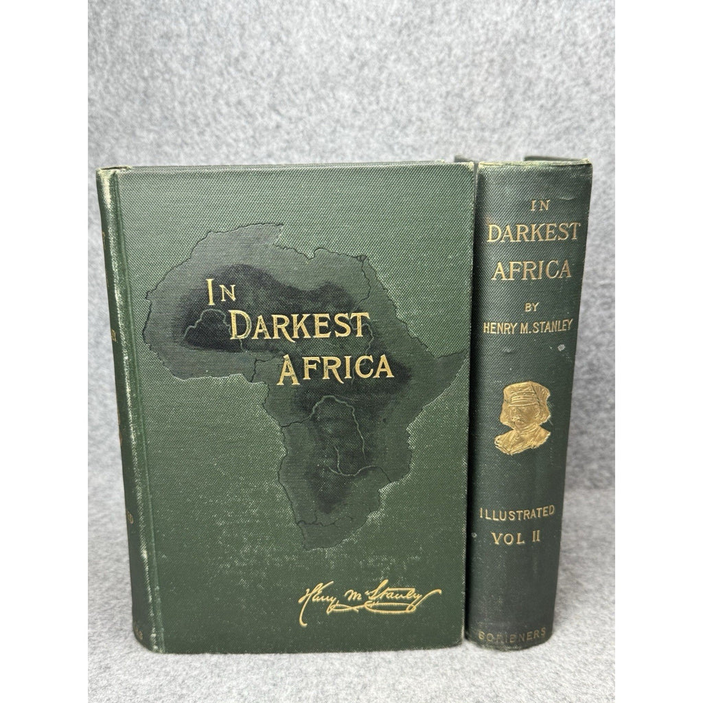 1891 In Darkest Africa Henry M Stanley 2 Vol Set Illustrated Both Folding Maps