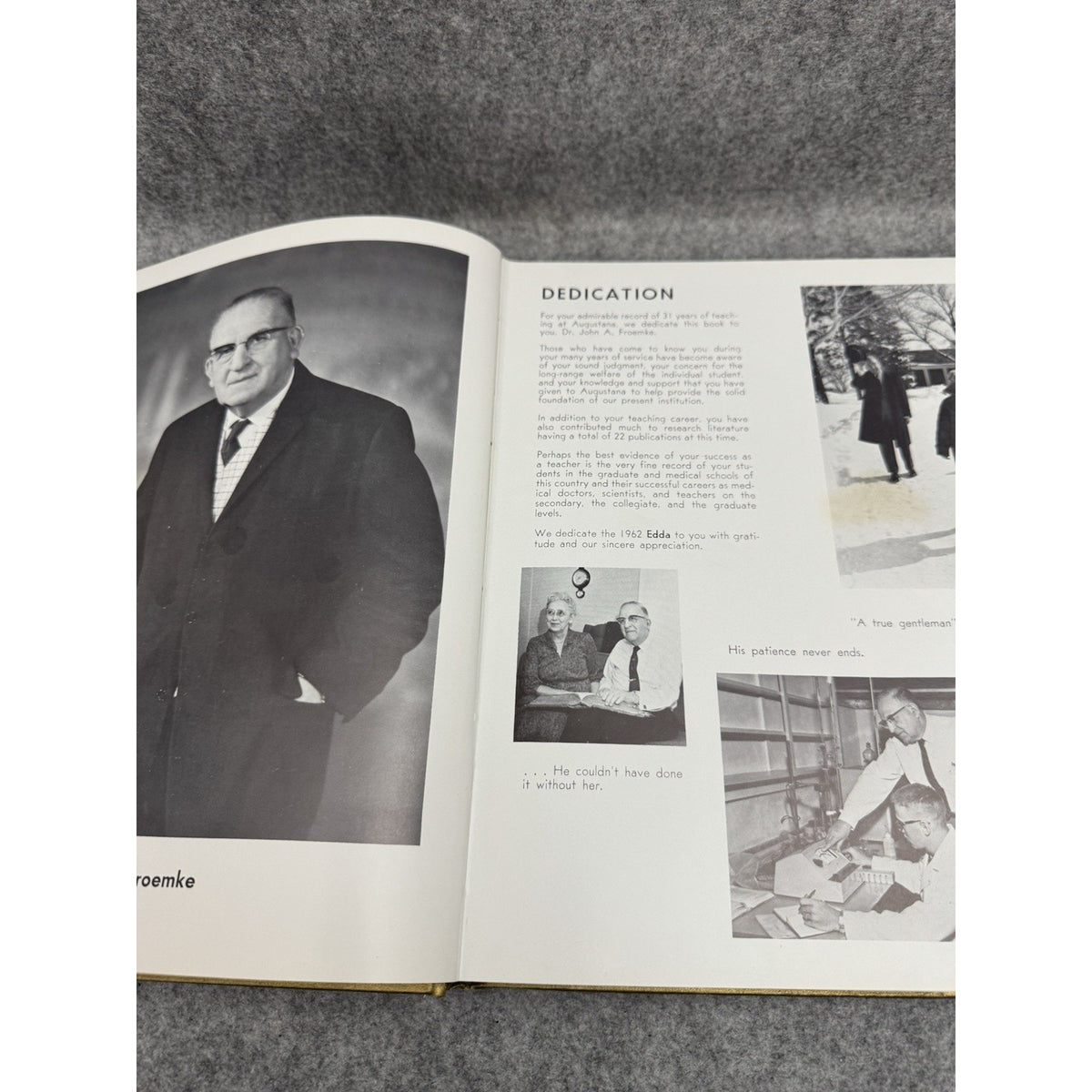 1962 Edda Augustana College Sioux Falls SD Yearbook Hardcover