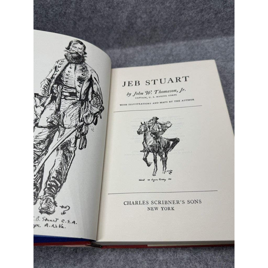 Civil War JEB STUART John W Thomason 1970 Illustrated Maps Hardcover DJ