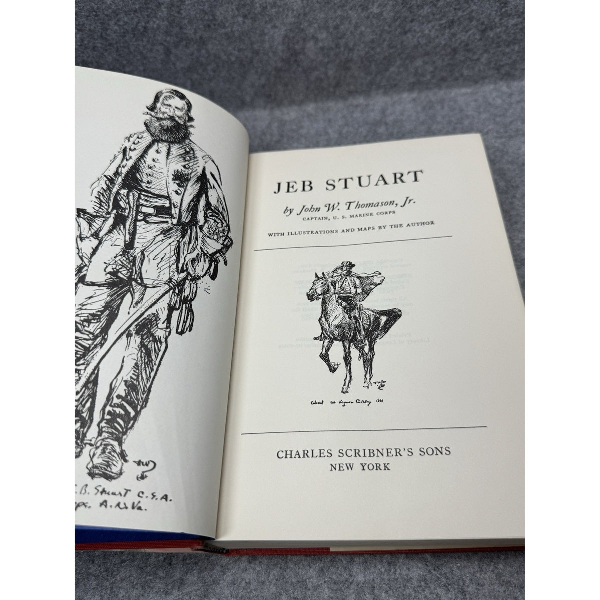 Civil War JEB STUART John W Thomason 1970 Illustrated Maps Hardcover DJ