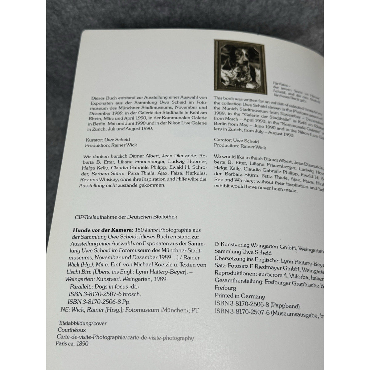1989 Dogs in Focus 150 Years Photography Uwe Scheid Hunde vor der Kamera