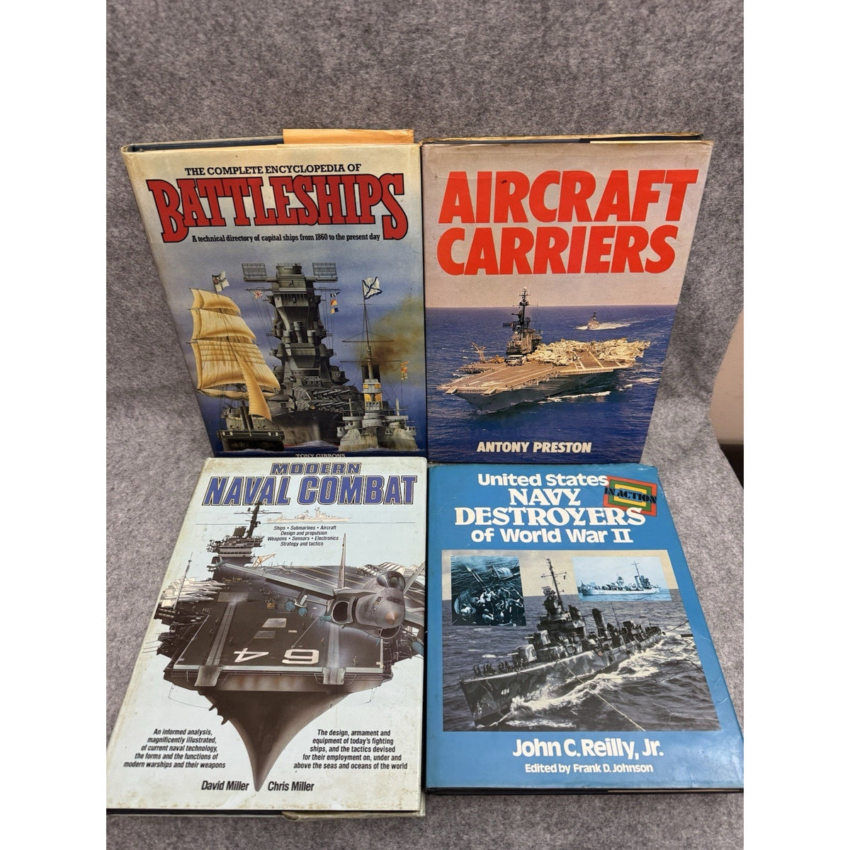 Naval Warfare Book Lot Battleships Aircraft Carriers Destroyers WWII HC 4