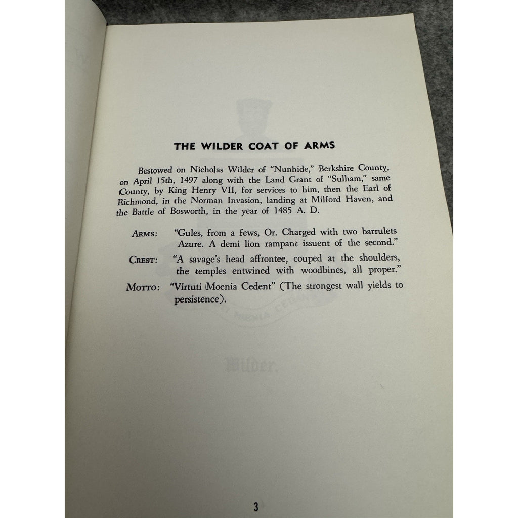 Wilder & Ware Families in the Southeastern States 1969 Genealogy HC
