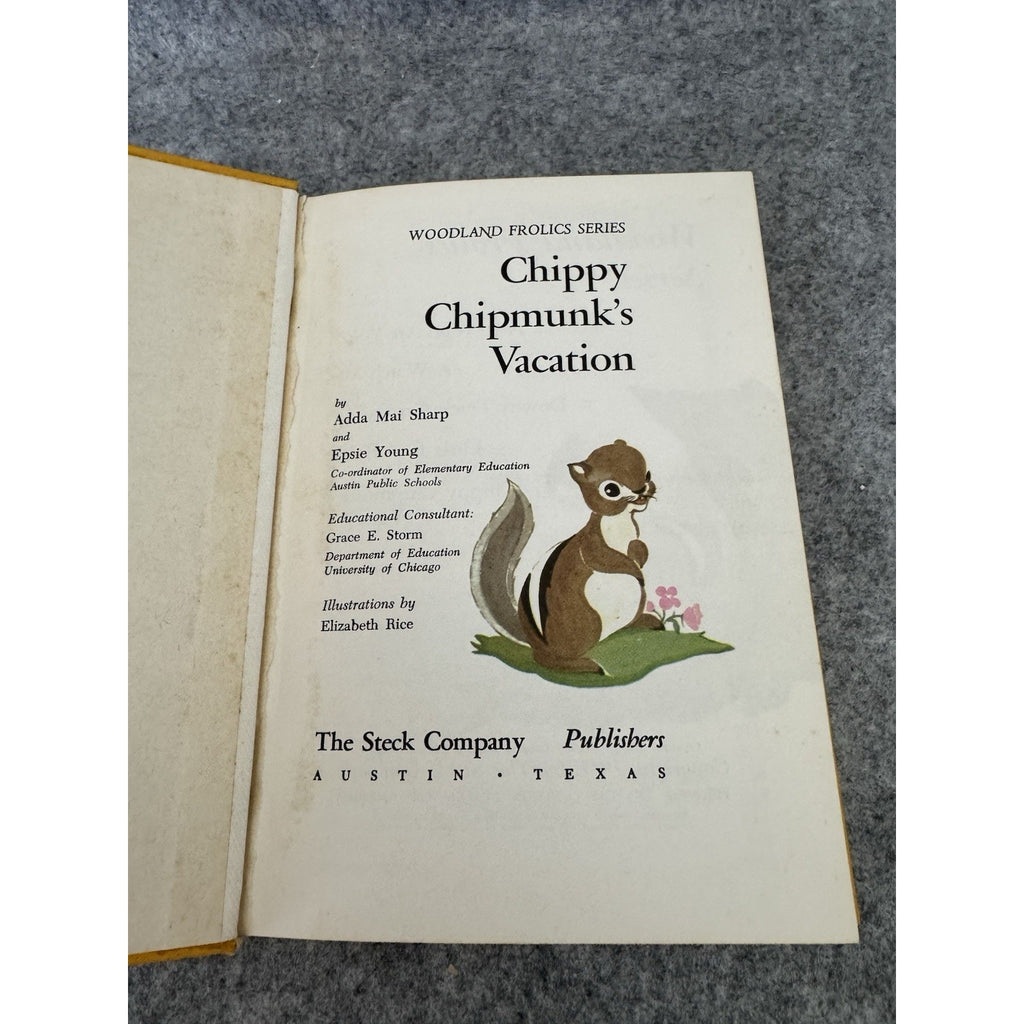 1947 Chippy Chipmunk’s Vacation Woodland Frolics Series HB Illustrated