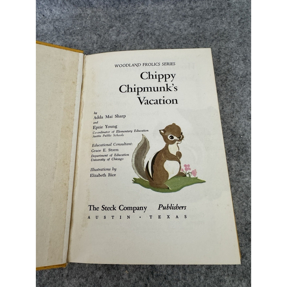 1947 Chippy Chipmunk’s Vacation Woodland Frolics Series HB Illustrated