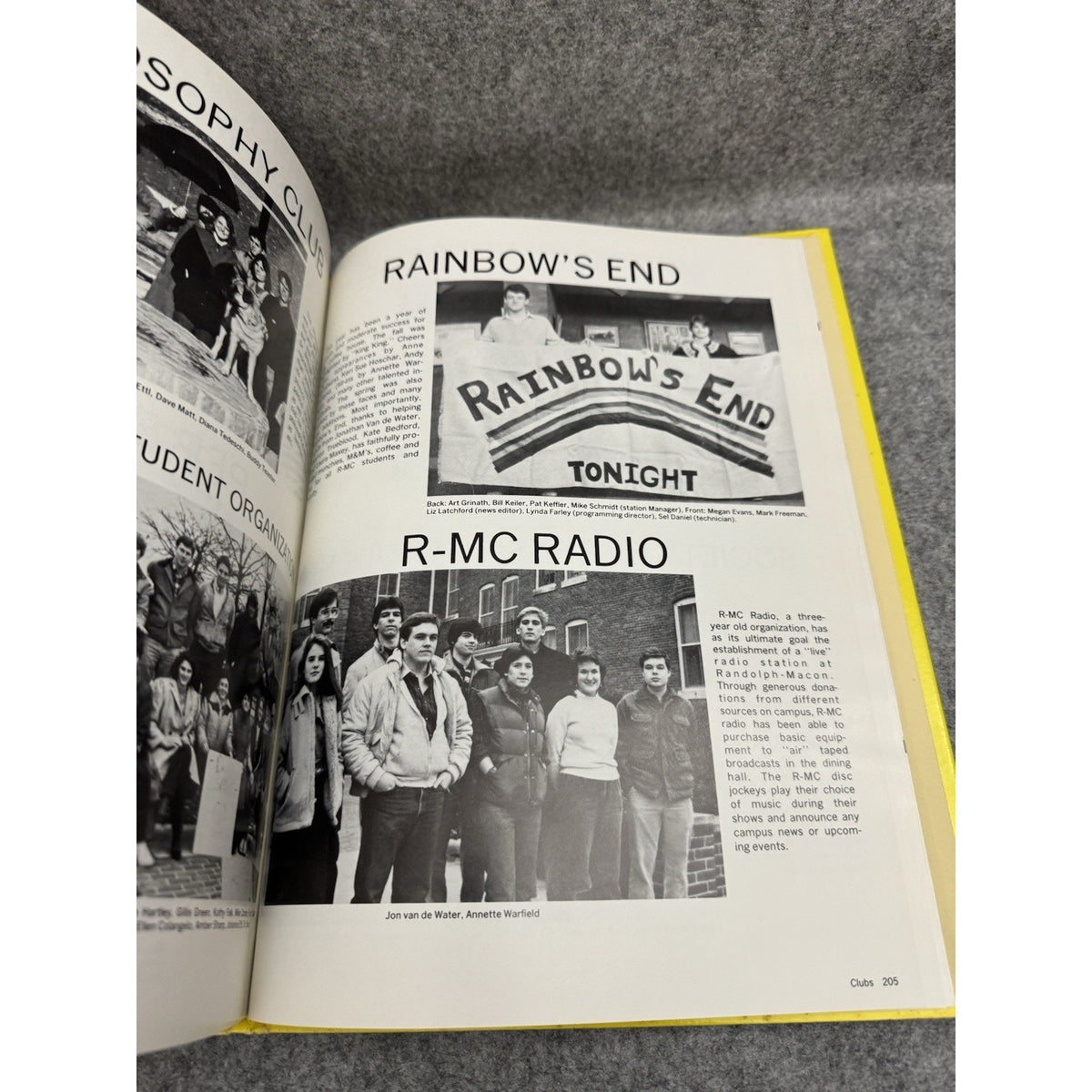 1985 Yellow Jacket Randolph-Macon College Ashland VA Yearbook HC