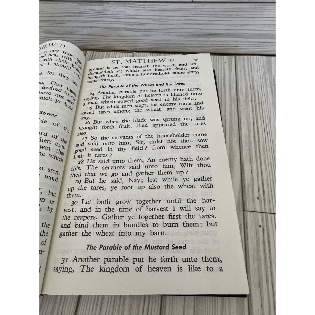 Vintage KJV New Testament & Psalms Large Print ABS Bible Black HC