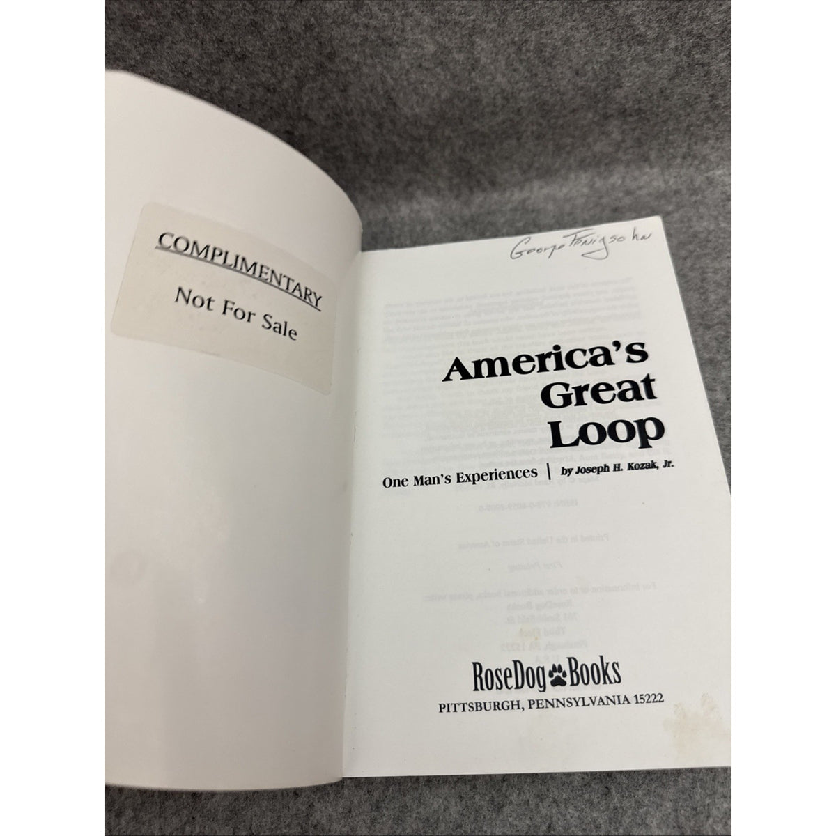 America's Great Loop : One Man's Experiences by Joseph H. Kozak Jr. (2007, Book,