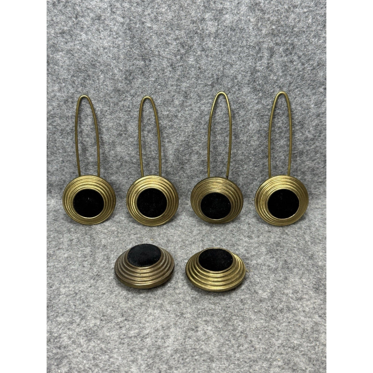 6 Austro-Hungarian NCO Shako Cockades Brass Black Center Military Hat Badge Lot
