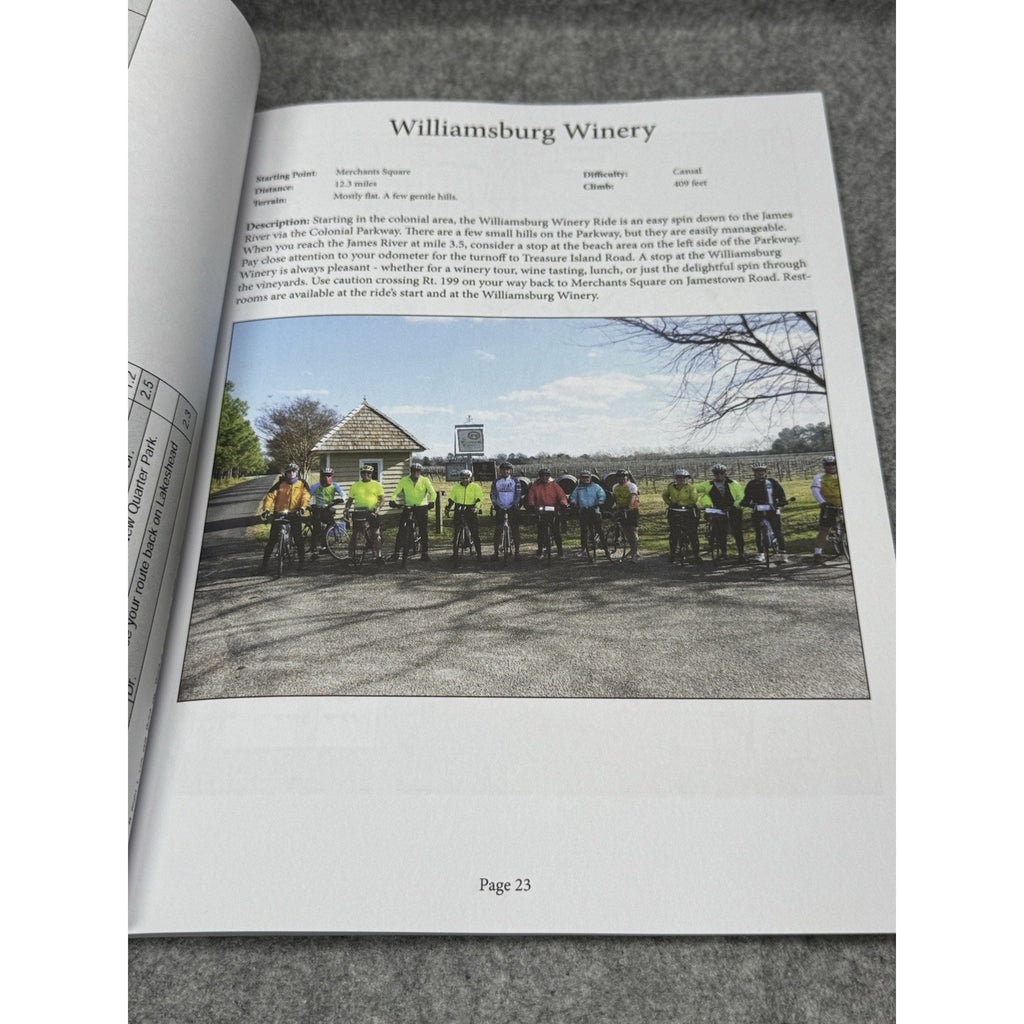 Williamsburg Area Bicycle Rides Virginia Cycling Maps Route Guidebook