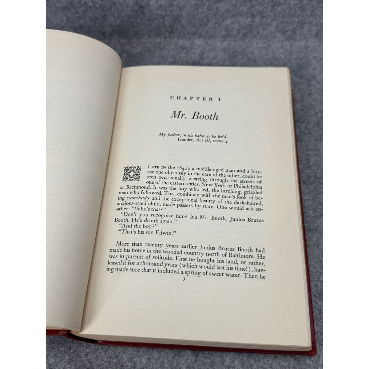 1953 Prince of Players Edwin Booth Eleanor Ruggles Illustrated Biography