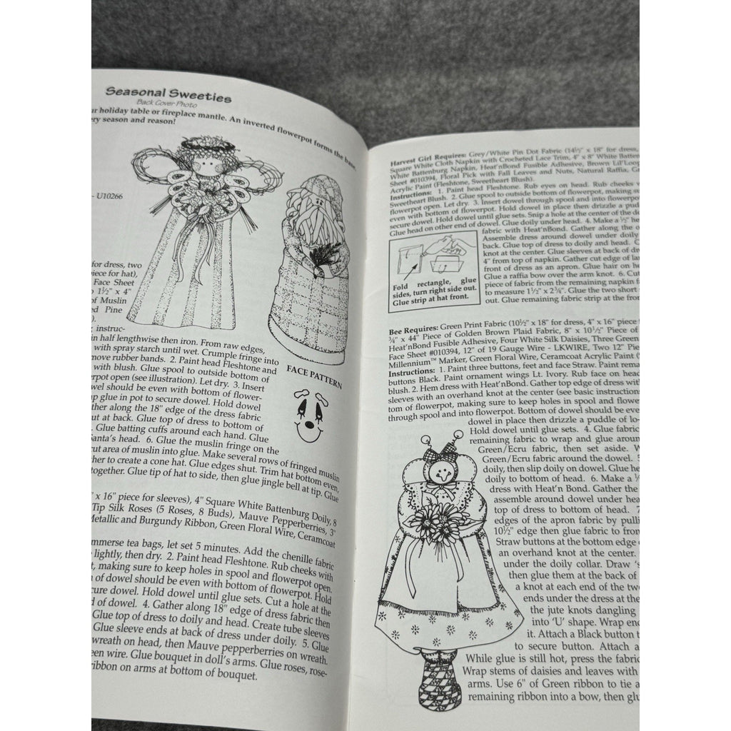 Dozens of Dolls Lara’s Crafts 6009 No Sew Wood Fabric Doll Making Pattern Book